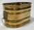 English Vintage Oval Brass Lion Handled Planter For Sale - Image 3 of 8
