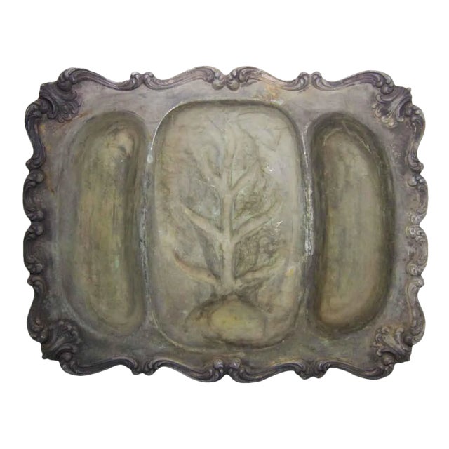 Heavy Silver Serving Platter For Sale
