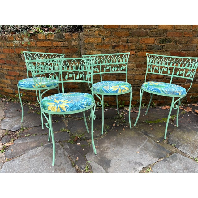 John Salterini 1950s Mid Century Modern Salterini Pool Side Chairs, Set of 4, Attributed For Sale - Image 4 of 12