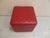 Vintage Red Leather Ottoman, 1960s For Sale - Image 4 of 9
