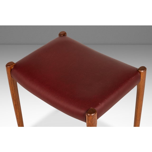 Wood Danish Modern Model 77a Ottoman in Teak & Leather by Niels Otto Møller for j.l. Møller Mobelfabrik, Denmark, C. 1960's For Sale - Image 7 of 18