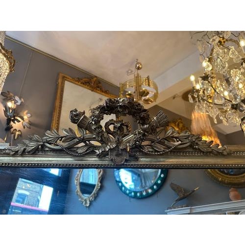 Antique French Louis XVI Style Gilt Mirror, 1850 For Sale - Image 9 of 14