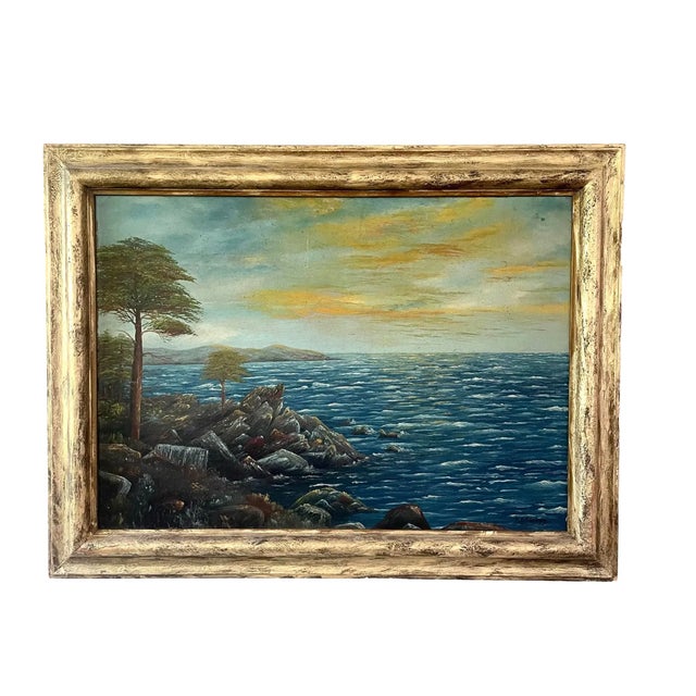 Late 19th Century Late 19th Century Oil Landscape Painting on Board - Signed For Sale - Image 5 of 5
