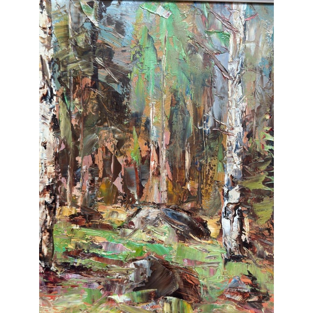 John Sköld, Birch Forest, 1954, Oil on Canvas, Framed For Sale - Image 9 of 18