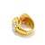 Bochic "Orient" Red Ruby & Green Tourmaline Ring Set 18K Yellow Gold & Silver For Sale - Image 4 of 18