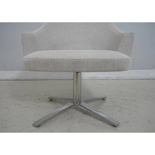 Textile Set of 8 Cumberland Mid Century Modern Revolving Chairs For Sale - Image 7 of 12