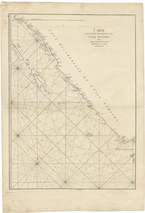 Antique Map of the South-Western Coast of Sumatra by De La Haye, 1780s