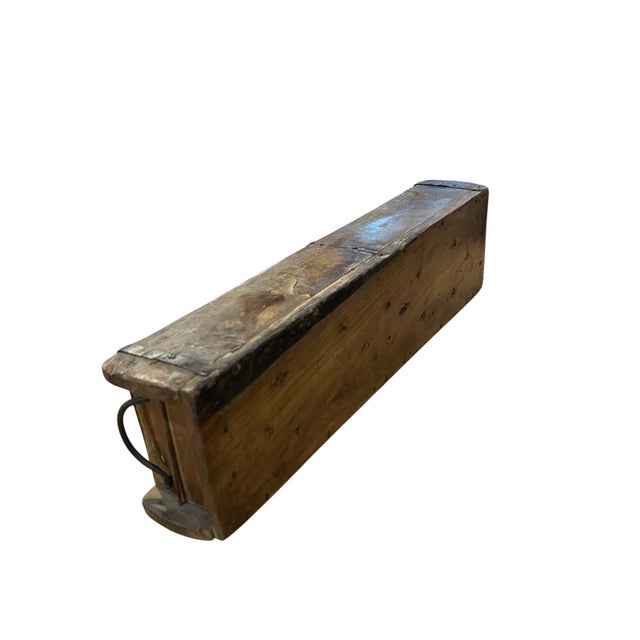 Rustic Antique Reclaimed Wood Carved Brick Mold For Sale - Image 3 of 6