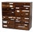 Vintage Hungarian Wooden Tool Cabinet Apothecary Chest with Labeled Drawers, 1950s For Sale