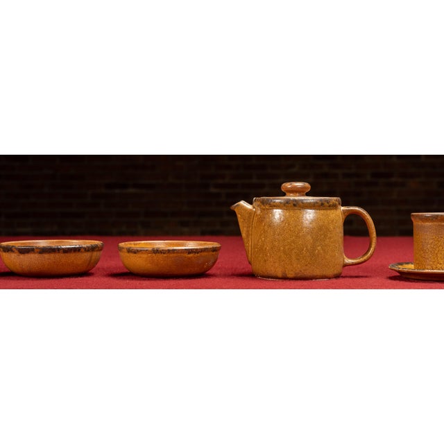 Ceramic Vintage 20-Piece McCoy Pottery "Canyon Mesa" Dinner & Tea Set For Sale - Image 7 of 13