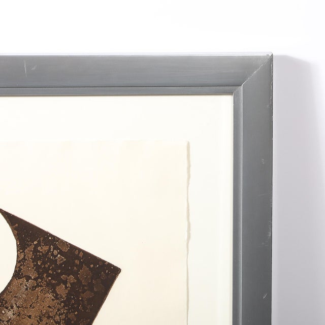 Mid-Century Modernist Screen Print Titled "Man" Signed Sheng Hey C. 1973 For Sale In New York - Image 6 of 16