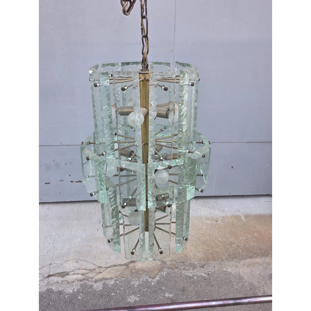 Chandelier in Crystal from Fontana Arte, Italy, 1950s For Sale - Image 10 of 14