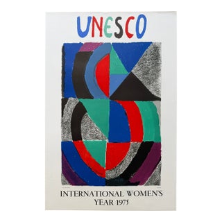 Sonia Delaunay (1885–1979) ,Unesco, International Women's Year (1975), Mourlot Lithograph, Printed in France For Sale