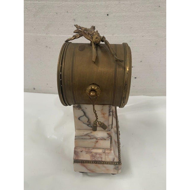 Louis XVI Style Marble and Chiseled Bronze Fireplace Set, Set of 3 For Sale - Image 14 of 16