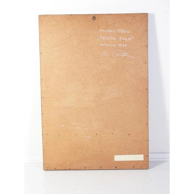 Pop Art Caution Glass by Michal Cizek, 1985 For Sale - Image 6 of 8