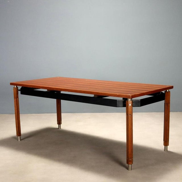 Brown Vintage Coffee Table in Beech, 1960s For Sale - Image 8 of 8