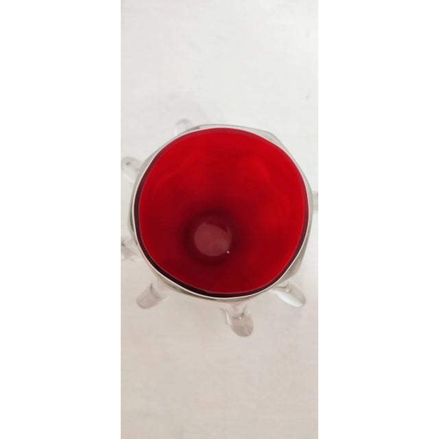 1980s Italian Murano Crystal Vase, 1980s For Sale - Image 5 of 9