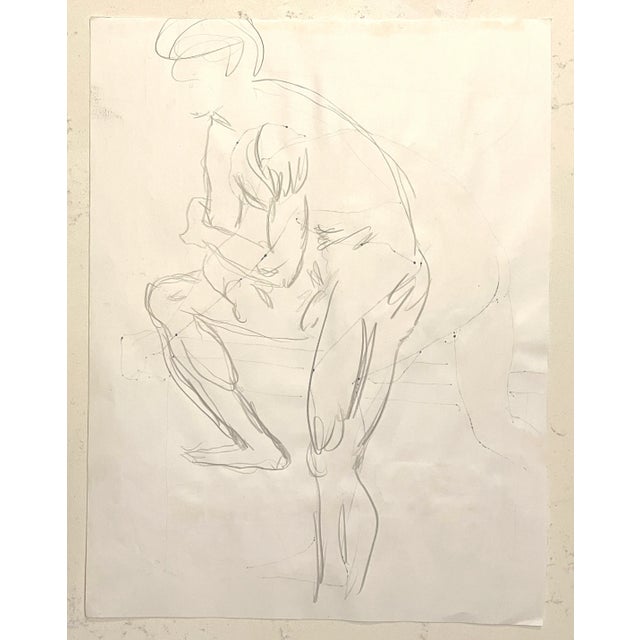 Collaged and painted male nude from the estate of Chicago artist James Frederic Bone (1929-2015). Double sided with...