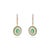 Metal 2.12ct Emerald Diamond Drop Earrings With Lever Back Closure in 14k Yellow Gold For Sale - Image 7 of 12