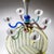 Blue Mid-20th Century Colorful Glass Chandelier in the Style of Gio Ponti For Sale - Image 8 of 8