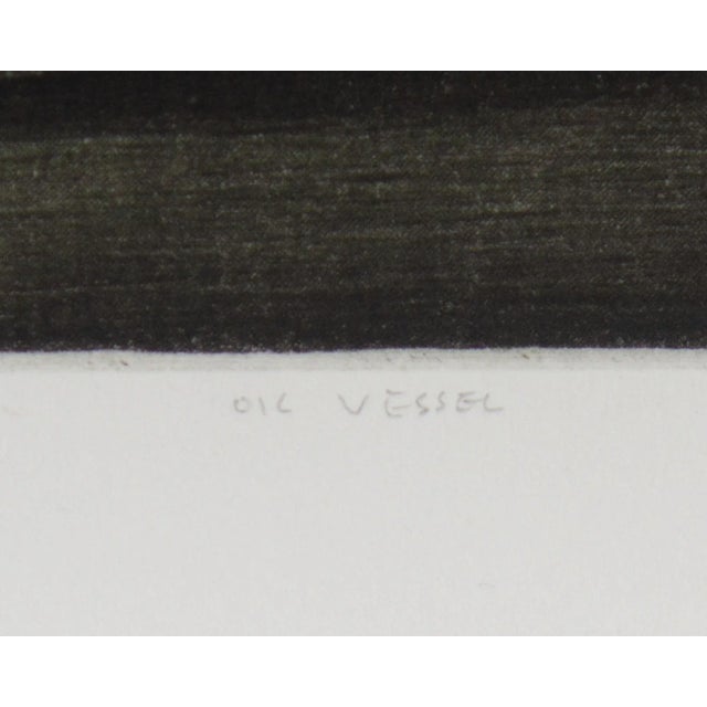 Late 20th Century Signed “Oil Vessel” Artist’s Proof Mezzotint Print by Tomoe Yokoi For Sale - Image 5 of 10