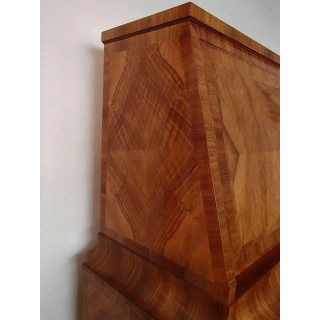 Art Deco Walnut Secretaire with Birch Inlay & 16 Drawers, 1920s For Sale - Image 10 of 18
