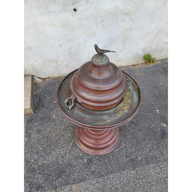 This Early 20th Century Copper Brazier Temple-Sized Censer is a stunning piece with exquisite antique appeal, ideal for...