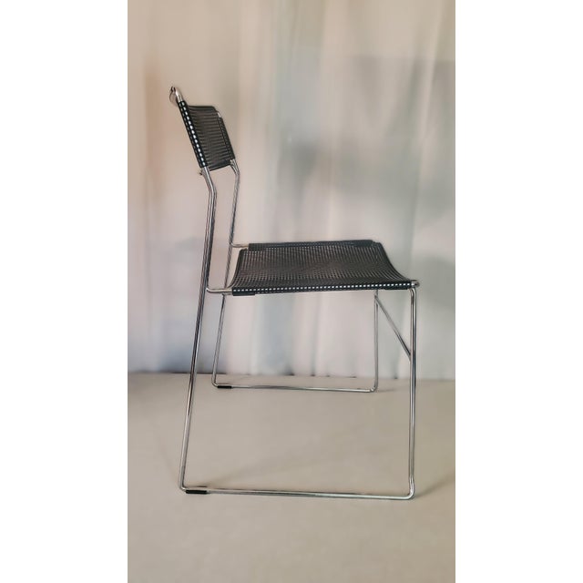 Postmodern Attributed Arrben Italy "Sultana" Metal Mesh Dining Chair/ C. 1980 For Sale - Image 3 of 8
