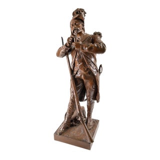 19th Century French Bronze of Soldier "Apres Le Combat" by Etienne-Henri Dumaige For Sale