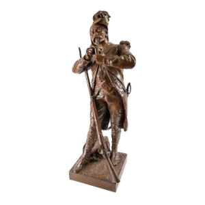 19th Century French Bronze of Soldier "Apres Le Combat" by Etienne-Henri Dumaige