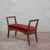 Small Wooden Bench Upholstered in Red Art Deco Velvet, 1940s For Sale - Image 14 of 18