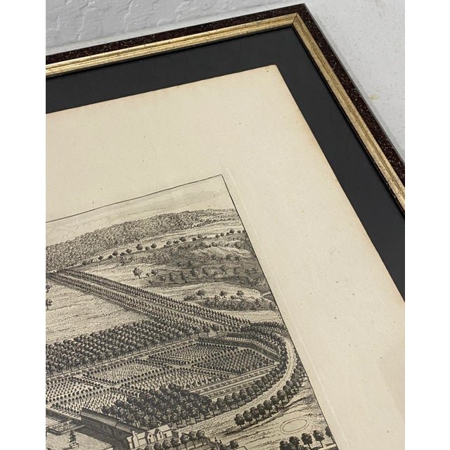 Traditional 18th C. Engraving "Shire of the Seat of Phillip Stanhope, Earl of Chesterfield" C.1724 For Sale - Image 3 of 13