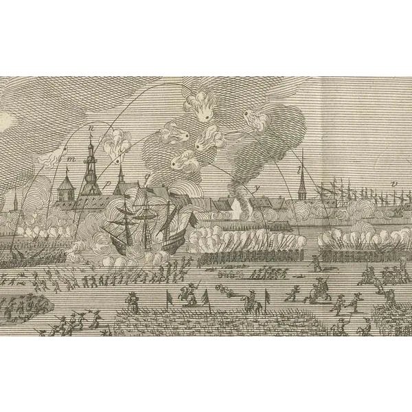 17th Century A Panoramic Perspective, 1677, Paper For Sale - Image 5 of 7