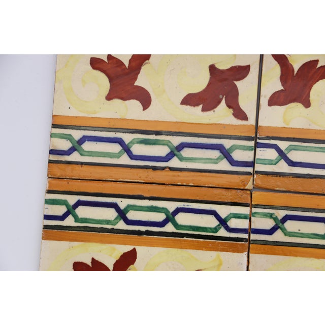 19th Century Set of Four Mediterranean Large Tiles, Portuguese For Sale - Image 6 of 13