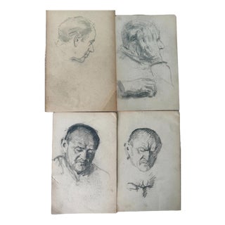 Heinrich Pforr, Good Head Studies, 1920s, Oil on Canvas For Sale
