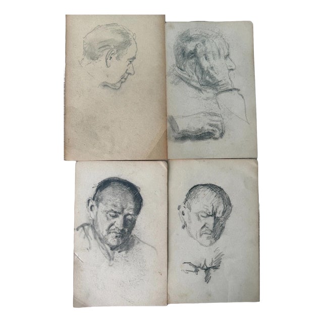 Heinrich Pforr, Good Head Studies, 1920s, Oil on Canvas For Sale