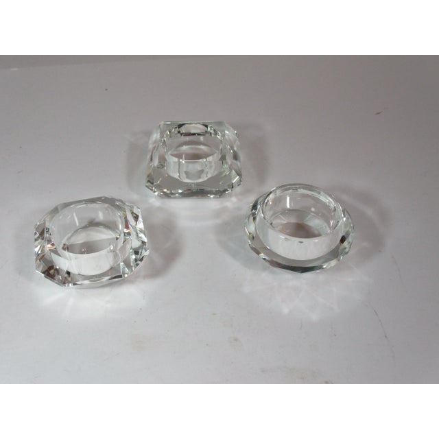 1990s Oleg Cassini Crystal Votives- Set of 3 For Sale - Image 12 of 12