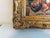 Vintage Signed Rooster and Chickens Oil Painting Farmyard Hen Scene, Gold Frame For Sale - Image 9 of 12