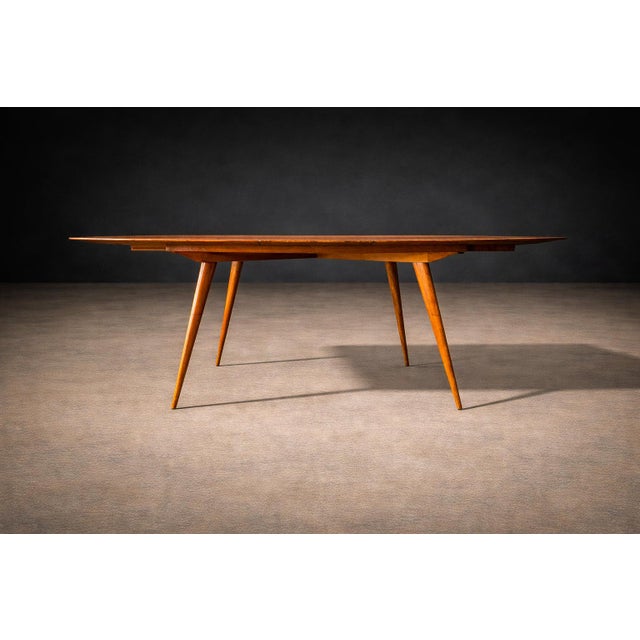 Wood Dining Table in Caviuna, Ernesto Hauner for Mobilinea, 1950s For Sale - Image 7 of 12