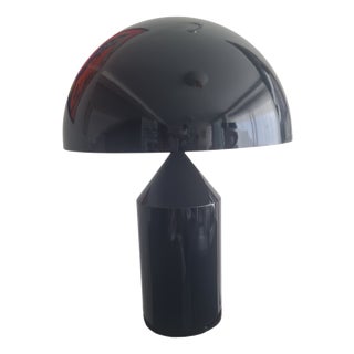 Atollo Model 233 Table Lamp in Black Lacquered Aluminum by Vico Magistretti for Oluce, 1977 For Sale