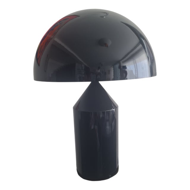 Atollo Model 233 Table Lamp in Black Lacquered Aluminum by Vico Magistretti for Oluce, 1977 For Sale