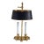 Vintage French Bouillote Brass & Tole Table Lamp For Sale