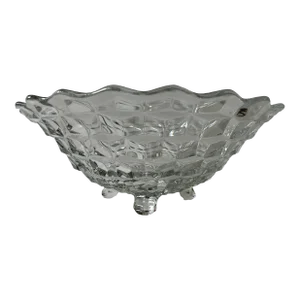 Mid Century Fostoria "American" Clear Glass Three-Foot Bowl