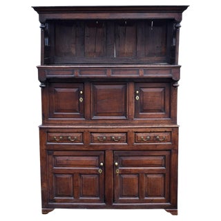 Antique Welsh Oak Cabinet, 1730 For Sale