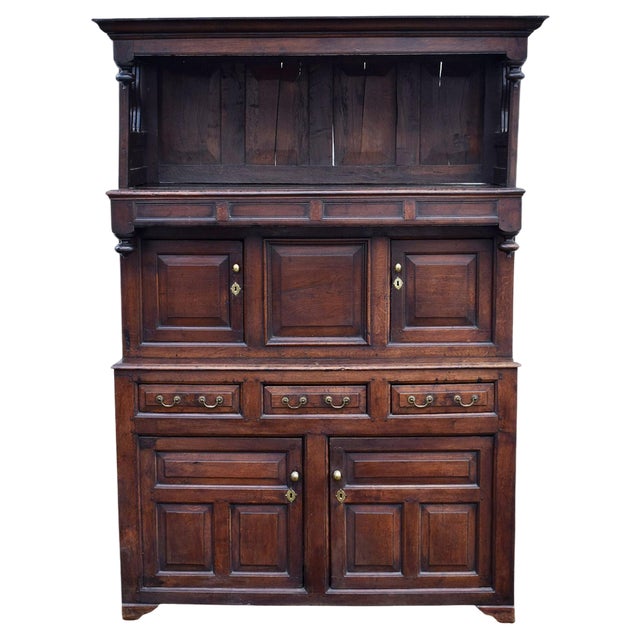Antique Welsh Oak Cabinet, 1730 For Sale
