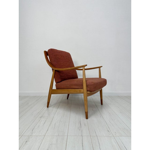 Vintage Danish FD 145 Armchair in Oak by Peter Hvidt & Orla Mølgaard ​​nielsen, 1950s For Sale - Image 4 of 10