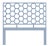 David Francis Honeycomb Headboard Queen - Blue For Sale - Image 4 of 4