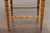 Mid-Century Modern Vintage Pair of English Midcentury Faux Bamboo Walnut Stools with Rush Seats For Sale - Image 3 of 12