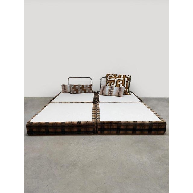 Brown Vintage Convertible Modular Sofa For Sale - Image 8 of 9