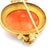 Late 19th Century Victorian Hand-Carved Mediterranean Coral Cameo Brooch in 14k Gold With Seed Pearls For Sale - Image 12 of 13